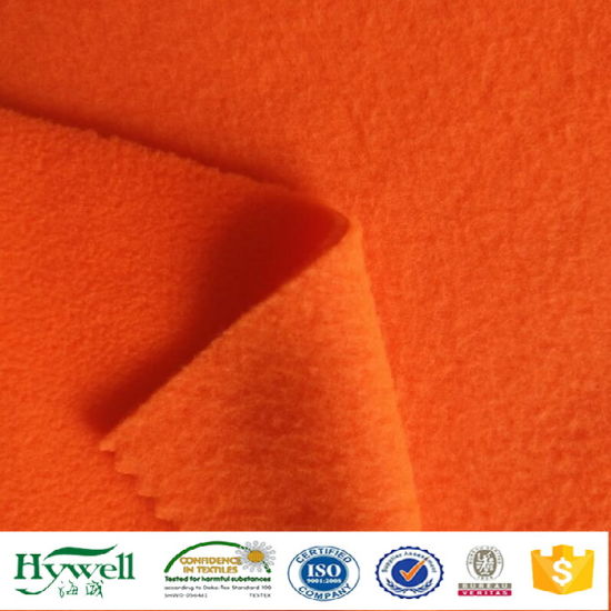 100% polyester polaire pour vestes de sécurité orange fluo