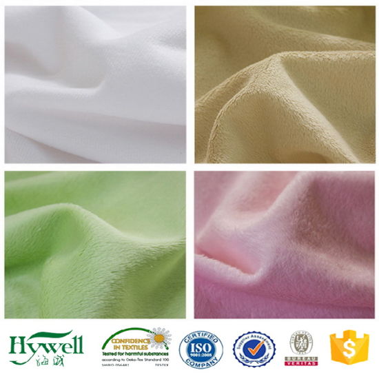 Tissu micro velours super doux coloré à 100% de polyester pour couverture