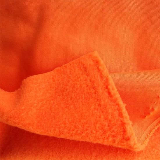Sweat-shirt orange en tissu polaire pour sweat à capuche
