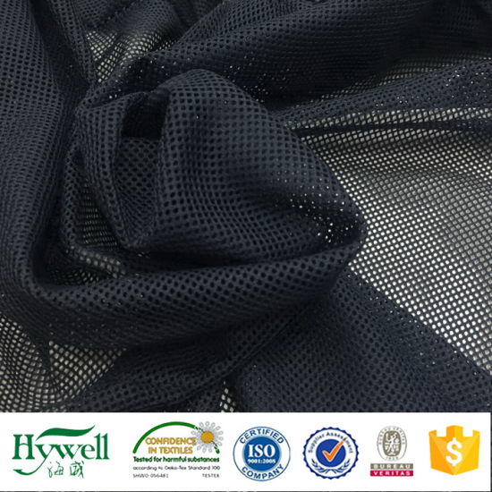 Tissu à mailles en polyester fabriqué en Chine Hotsale