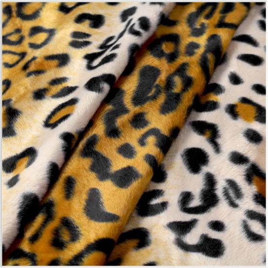 Tissu en fausse fourrure léopard