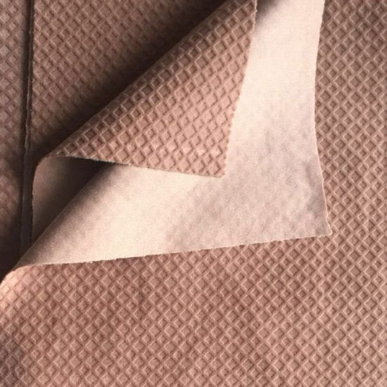 Tissu de canapé floqué en nylon uni en tissu décoratif