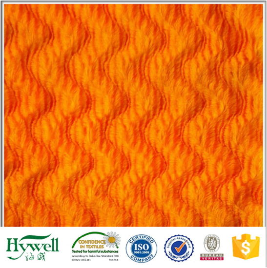 Tissu de coussin en fourrure artificielle tricoté en chaîne