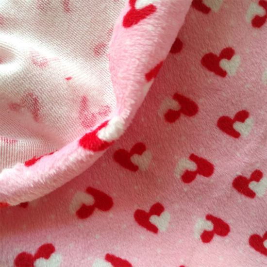Tissu Minky tricoté à 100% de polyester pour couverture